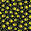 Cute Plump Bees Black - Timeless Treasures