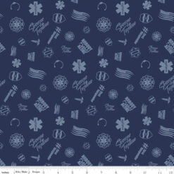 Nobody Fights Alone First Responders Navy - Riley Blake Designs