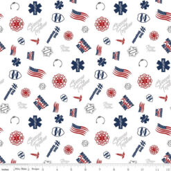 Nobody Fights Alone First Responders White - Riley Blake Designs