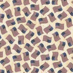 Tossed American Flags - Timeless Treasures