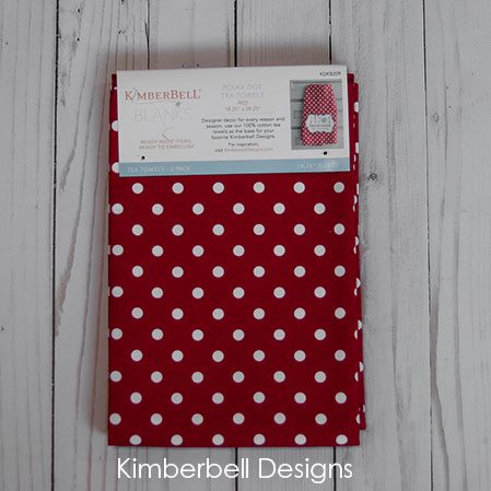 Kimberbell Polka Dot Tea Towels Red Set of Two