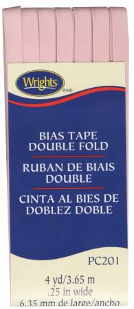 Bias Tape Double Fold 1/4" - Lt. Pink