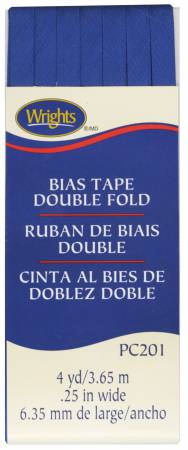 Bias Tape Double Fold 1/4" - Royal Blue