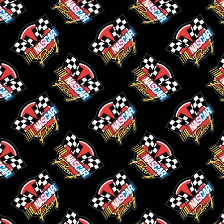 Nascar Retro Racing - Black - Camelot Fabrics