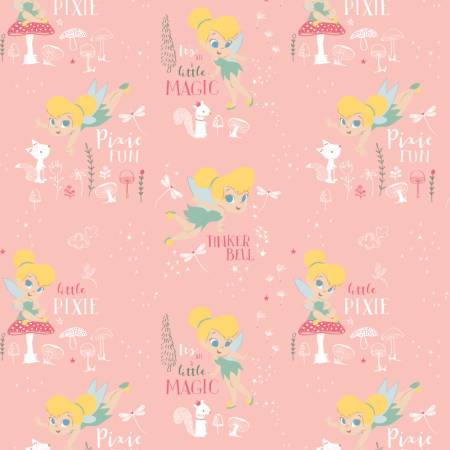 Tinker Bell Pixie - Lt. Pink - Camelot Fabrics
