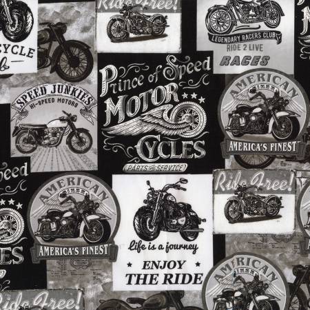 Packed Vintage Motorcycle Signs