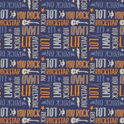 Rock On Concert Slang Words on Navy