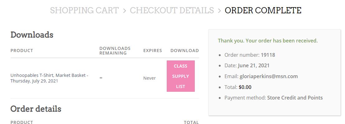 Order Complete