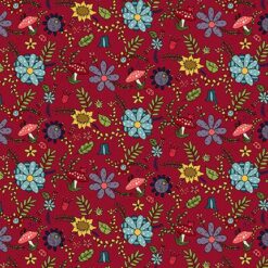 Gnome For the Holidays Floral Red