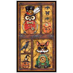 Steampunk Halloween 24 "Panel Anitque Gold