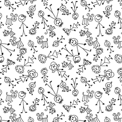 Stick Figures on White
