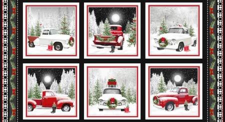 Tradition Continues II Black Trucks 24" Panel