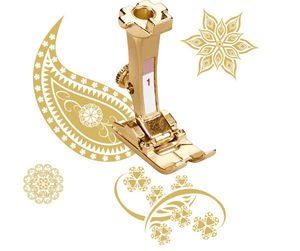 Reverse-pattern foot #1 Golden Ann.