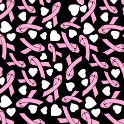 Hearts and Ribbons-Black - Island Batik