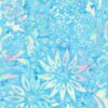Aqua Tropical Sea Florals Batik - Tonga Chiffon