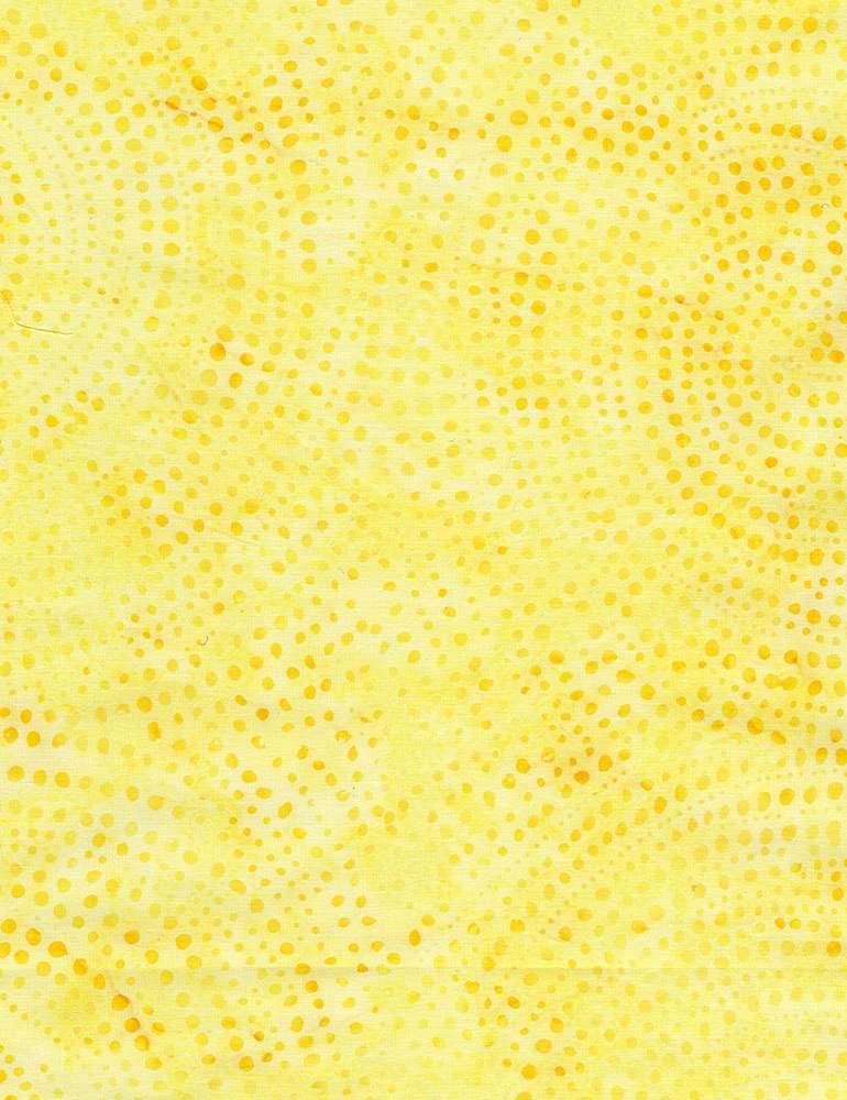 Dotty Sprial Canary Batik - Tonga Chiffon