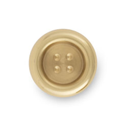 Button Knob Polished Brass