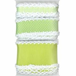 Crocheted Edge Trim Lime Green - KDKB178