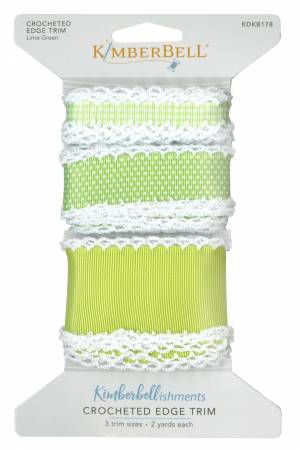 Crocheted Edge Trim Lime Green - KDKB178