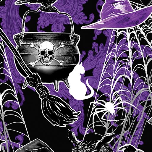 Glow in the Dark Fright Night Purple/Black