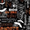 Glow in the Dark Spooky Words Orange/Black
