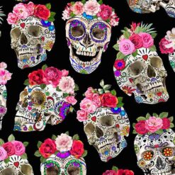 Day of the Dead Skulls w/Flower Crowns