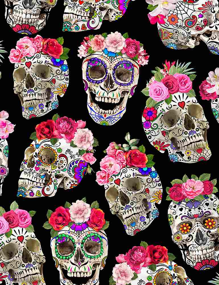 Day of the Dead Skulls w/Flower Crowns