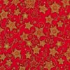 Robert Kaufman Stars Crimson w/Metallic