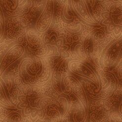 Radiant Paisley Saddle Brown 108 " Wide