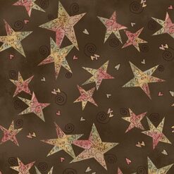Irish Blessings Swirly Stars-Brown