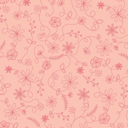 Pink Swirl Floral - Vintage Flora