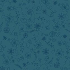 Swirl Blue - Vintage Flora