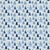 Tiny Trees W/Metallic Gold-Light Blue
