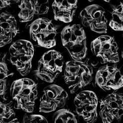 Tossed Skull & Smoke Flame