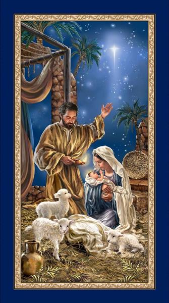 Holy Night Nativity 24" Panel