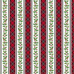 Cardinal Christmas Stripe