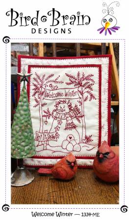 Welcome Winter Machine Embroidery - Bird Brain Designs