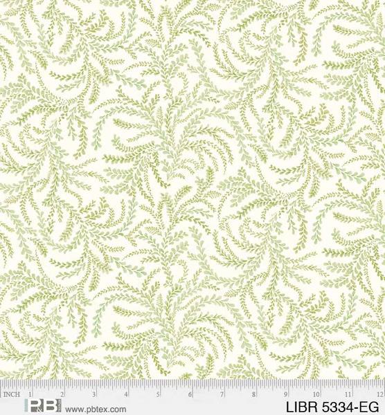 Love Birds - Swirling Vines Green