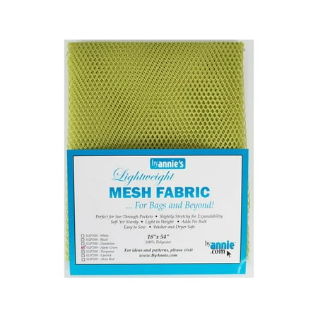 By Annie Mesh Fabric Lightweight 18x54AppleGreen