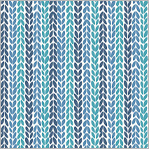 Clover & Dot Leaf Stripe - Denim
