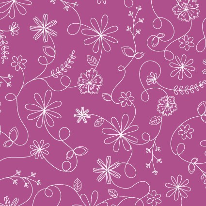 Kimberbell -Floral Swirl Violet