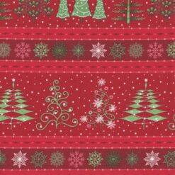 Christmas Night-Border Stripe-RED