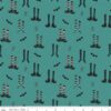 Little Witch Witches Socks Light Teal