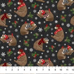 Beary Merry Christmas-Tossed Bears-BlackMulti