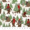 Beary Merry Christmas-Forest Bears-White Multi
