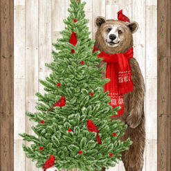 Beary Merry Christmas 24" Panel-White Multi