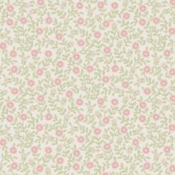 Field Floral - 108in Wide Back Green/Pink