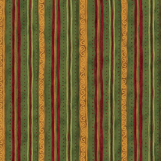 Star of Wonder - Star of Light - Scroll Stripe Green