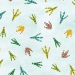 Wild One Dino Footprints - Sky Blue