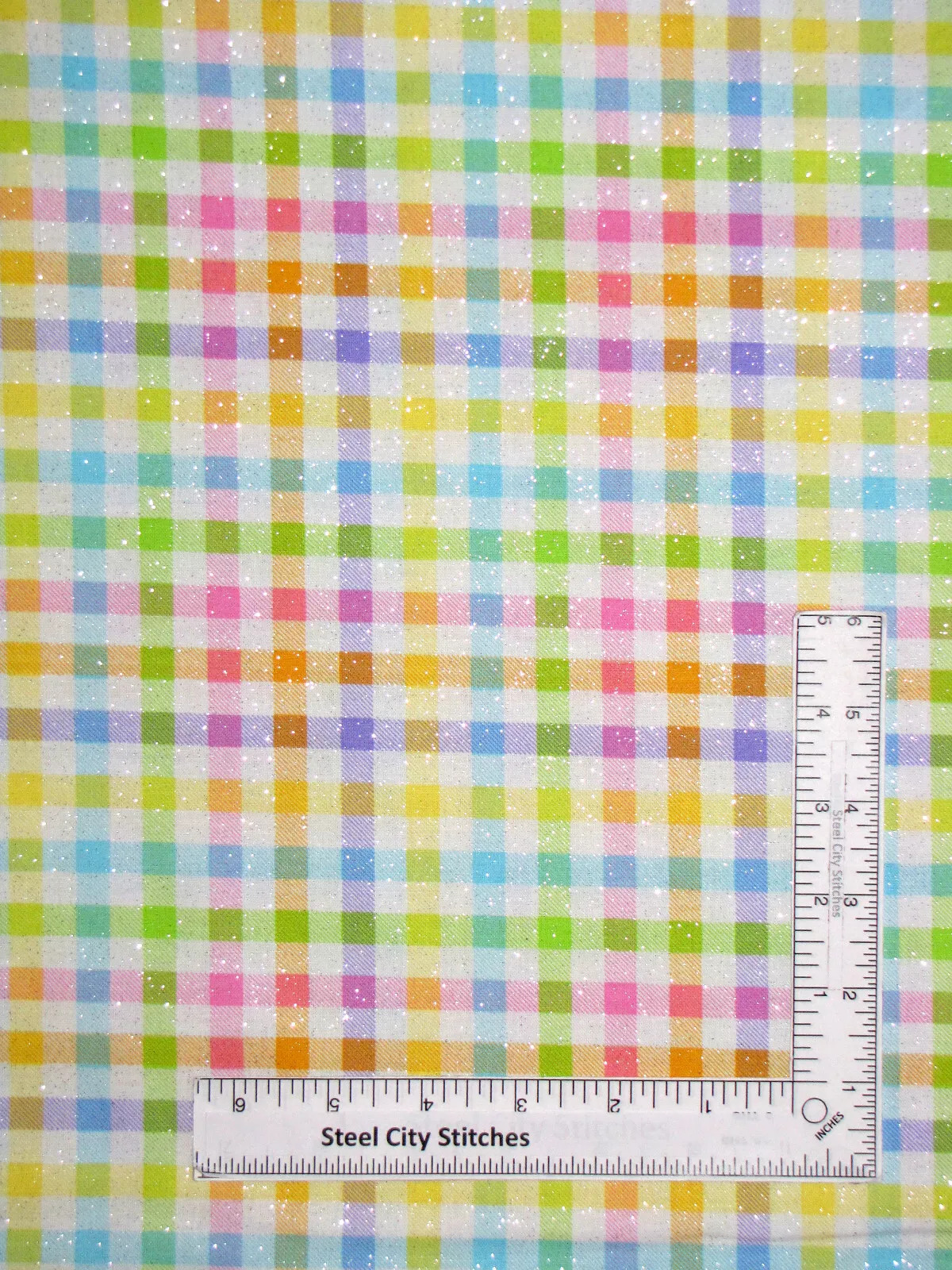 Easter Plaid Multi Glitter